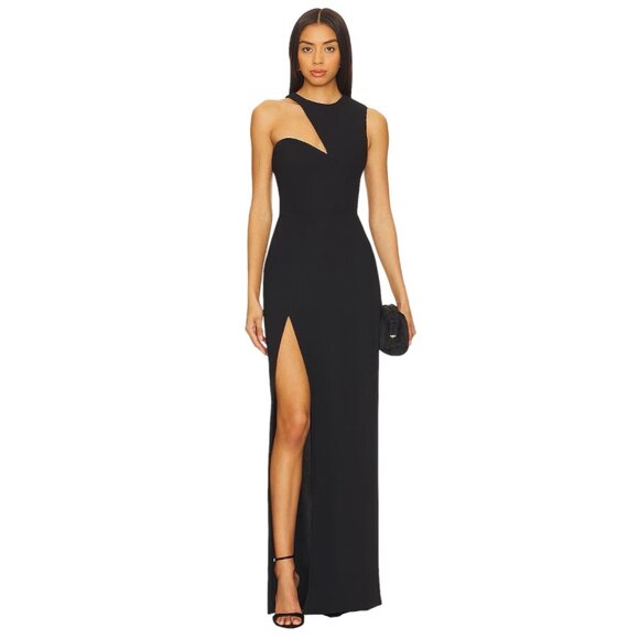 Amanda Uprichard X REVOLVE Gilda Gown in Black Small New Womens Maxi Long Dress - Picture 1 of 9